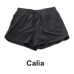 Calia womens large black shorts running gym athletic lulu outdoors casual pocket